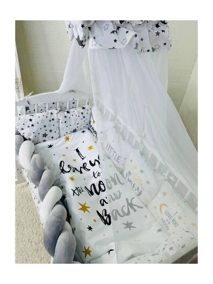 ❤ Набір принт коса з органайзером. Колір - Букви з зірками (#0230) ✓ Anna Konvert