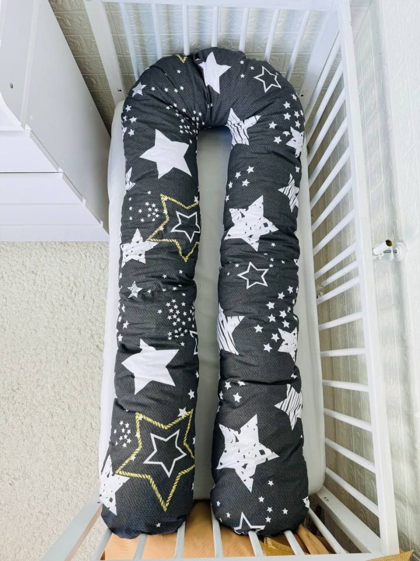 ❤ Подушка для вагітних. Принт - Великі зірки на графітному (#35500794) ✓ Anna Konvert