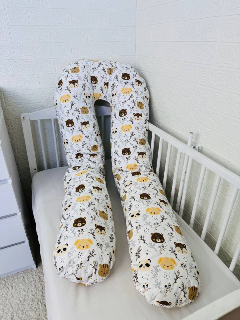 ❤ Подушка для вагітних. Принт - Звірі беж з гілочками (#45556384) ✓ Anna Konvert