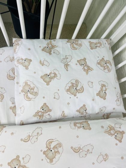 ❤ Змінна дитяча постіль, підковдра 110см на 90см. Принт - Ведмедикі сплячі, невзрачні бежеві (#39219056) ✓ Anna Konvert 2