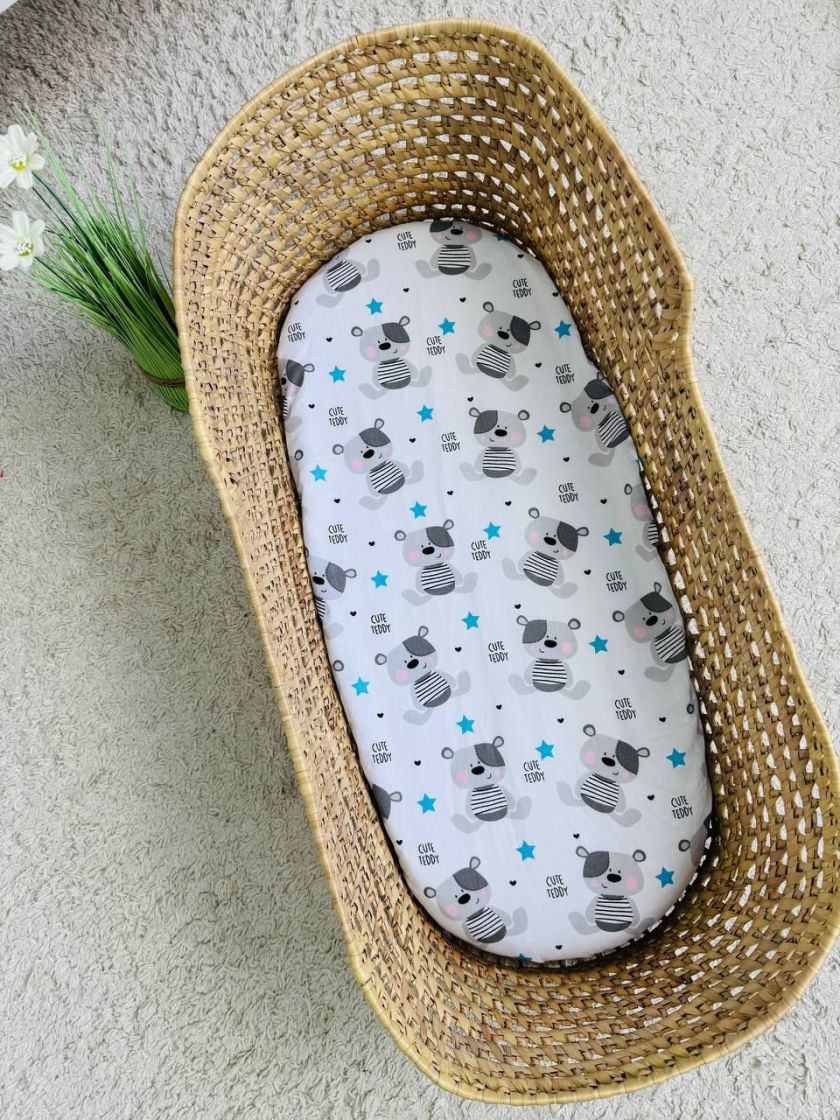 ❤ Простирадло непромакаюче у візочок на гумці. Принт - Ведмедики Cute Teddi (#79292587) ✓ Anna Konvert