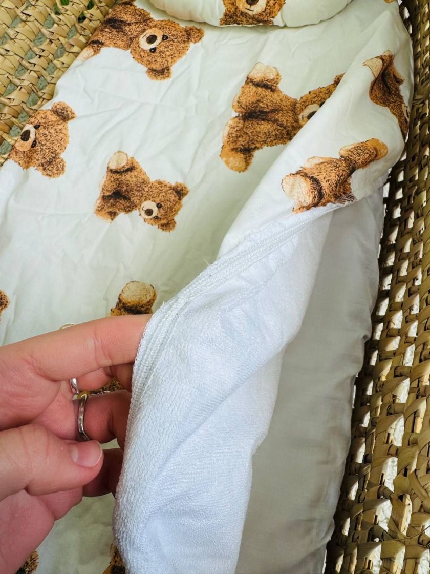 ❤ Набір у візочок, Плед без утеплення. Принт - Плюш смужка беж, Ведмедики Тедді (#61164362) ✓ Anna Konvert