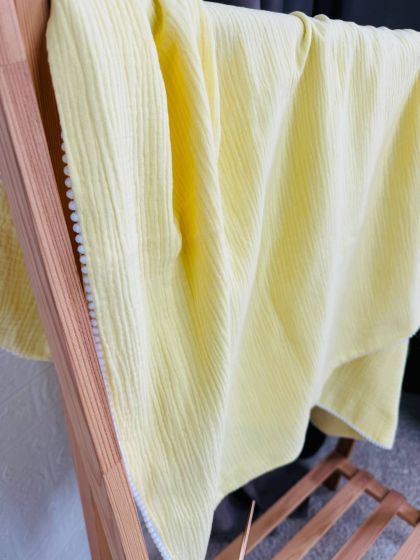 ❤ Плед мусліновий "Бубон". Колір - Жовтий. Розмір - 100*140 (#21328009) ✓ Anna Konvert 2
