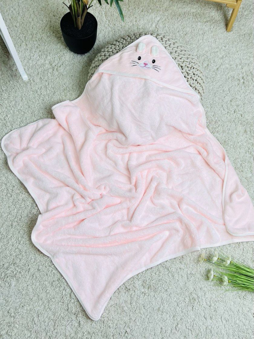 ❤ Рушник-кутик, 110 см на 110 см, до 10 років, бавовна 60%. Колір - Пудровий, мишка (#83371124) ✓ Anna Konvert