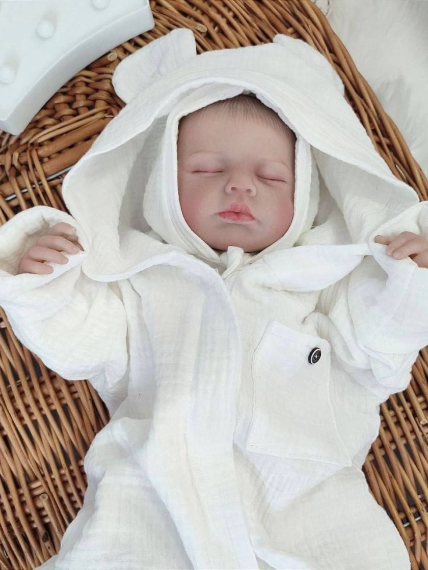 ❤ Мусліновий ромпер з шапочкою, 0-3 міс. Колір - Молочний (#4135689) ✓ Anna Konvert