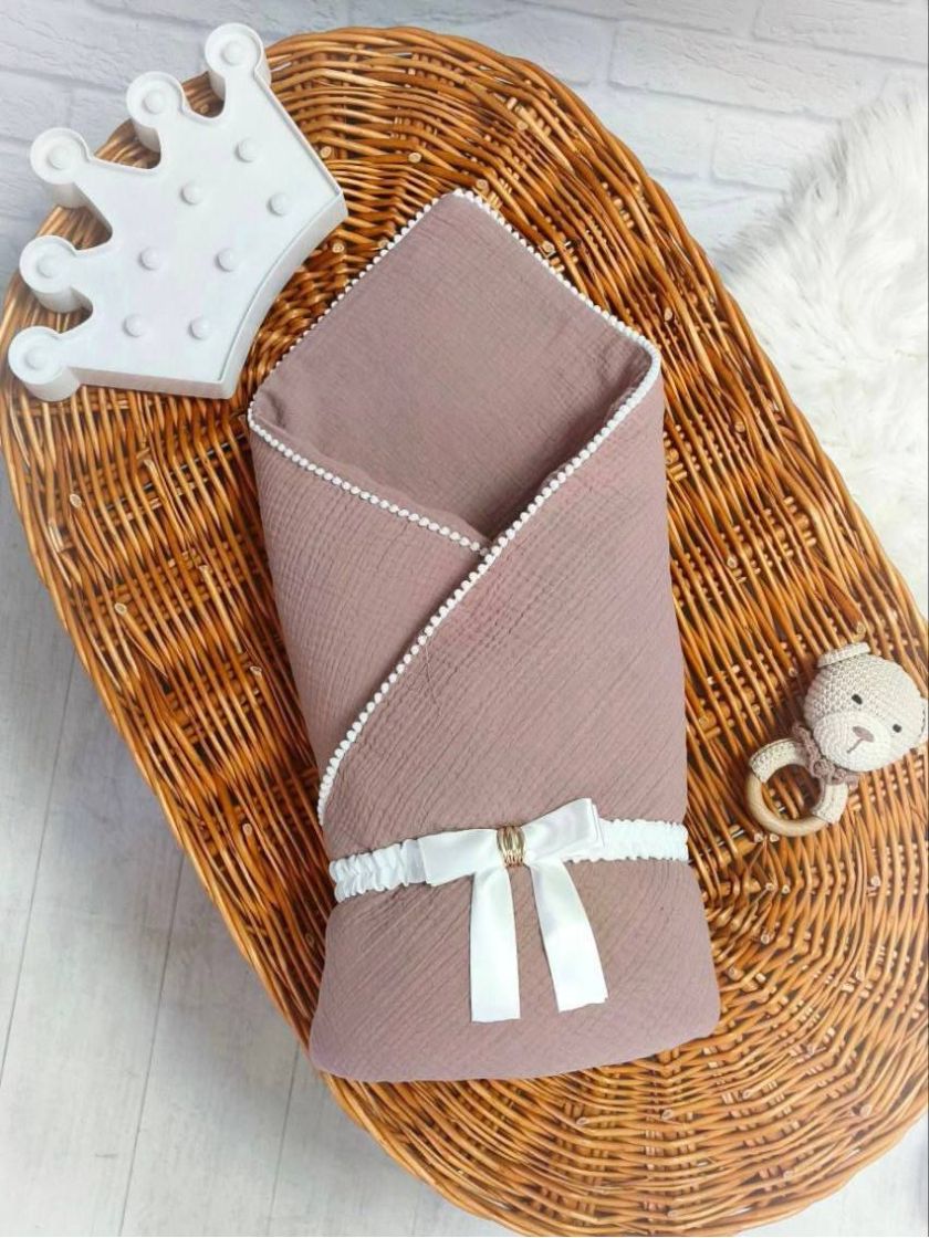 ❤ Конверт-плед на виписку мусліновий, 80*80см. Колір - Мокко (#22497290) ✓ Anna Konvert