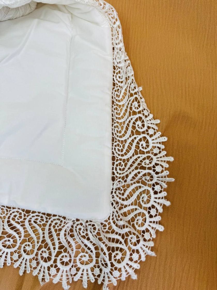 ❤ Конверт-плед Косичка з мереживом. Колір - Молочний (#27313742) ✓ Anna Konvert