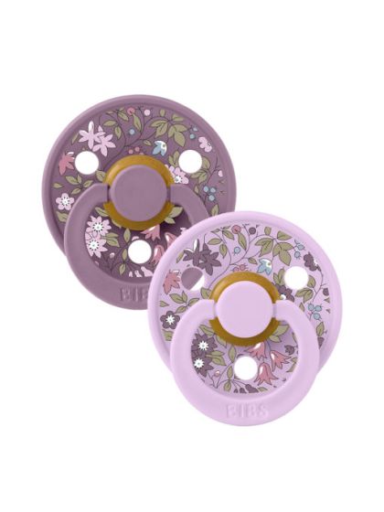❤ Пустушка BIBS x Liberty Colour Latex Round (кругла), 2 в упаковці, 0-6 міс. Колір - Chamomile Lawn/ Violet Sky Mix (#94483179)