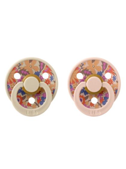❤ Пустушка BIBS x Liberty Colour Latex Round (кругла), 2 в упаковці, 0-6 міс. Колір - June Blossom / Blush Mix (#23029999) ✓ Ann
