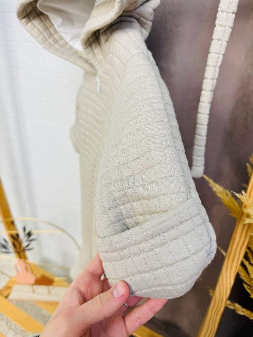 ❤ Комбінезон на виписку з шапочкою в квадратик, Розмір 0-4 міс. Колір - Капучино (#77576667) ✓ Anna Konvert