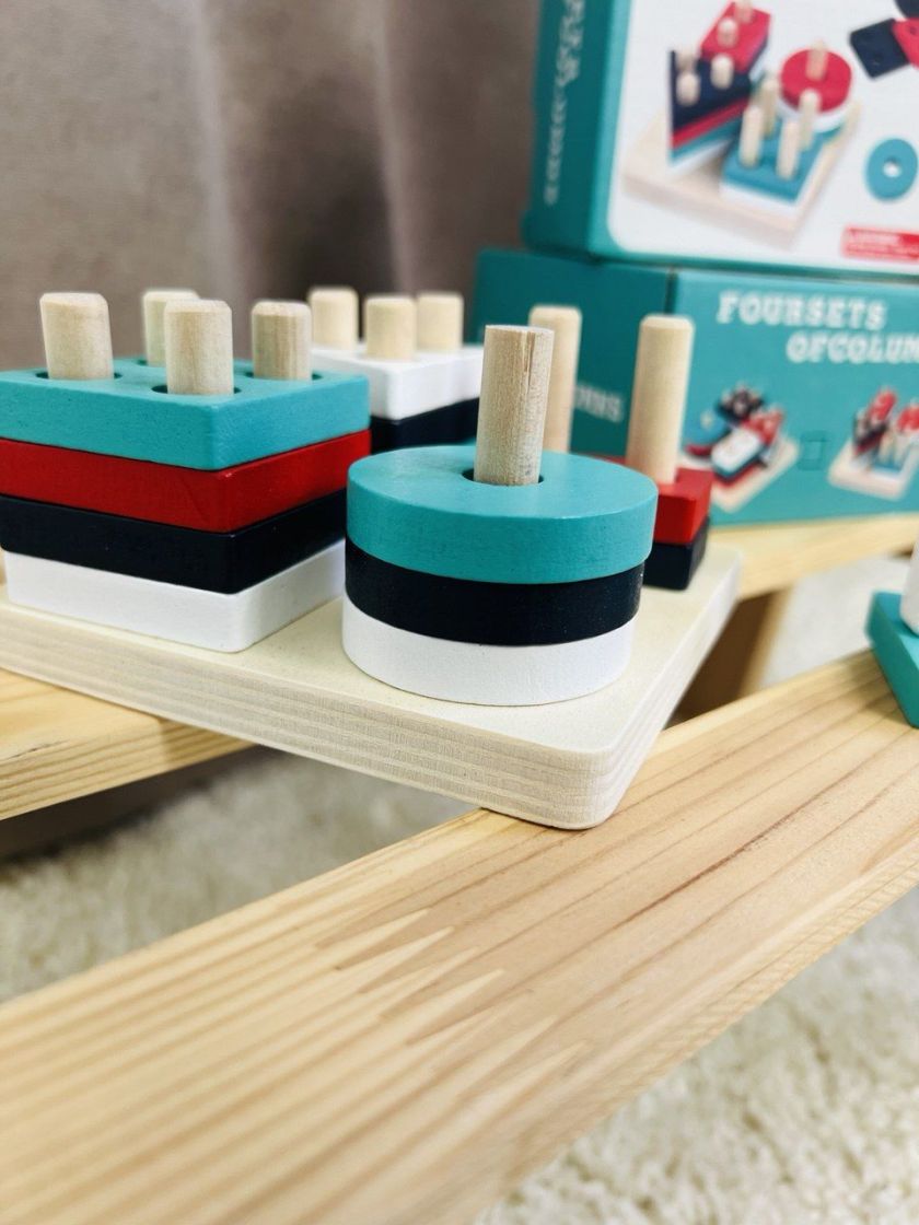 ❤ Дерев'яна логічна гра С 6168, геометричний сорте, 16 деталей (#С61681) ✓ Anna Konvert