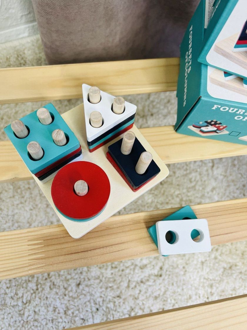 ❤ Дерев'яна логічна гра С 6168, геометричний сорте, 16 деталей (#С61681) ✓ Anna Konvert