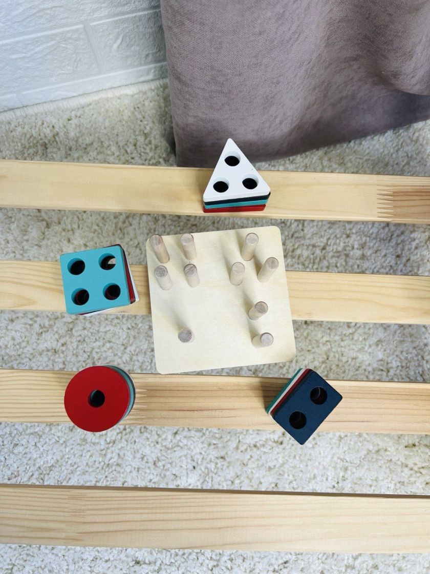 ❤ Дерев'яна логічна гра С 6168, геометричний сорте, 16 деталей (#С61681) ✓ Anna Konvert