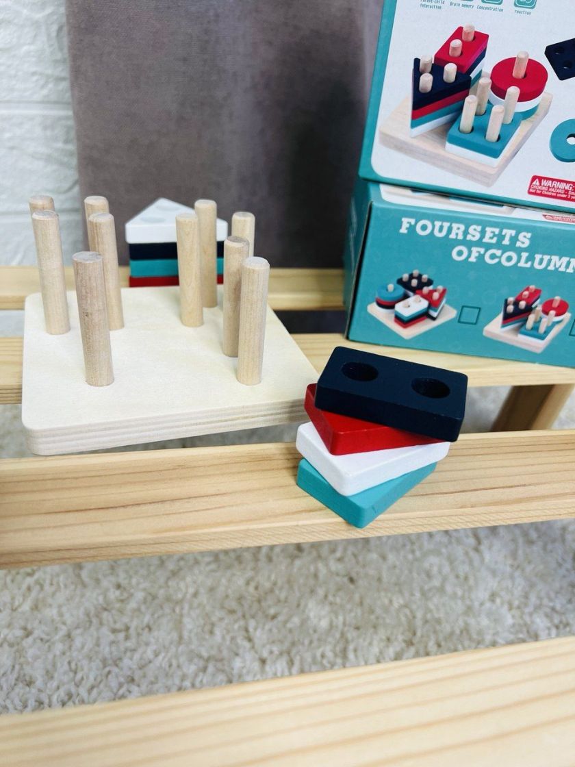 ❤ Дерев'яна логічна гра С 6168, геометричний сорте, 16 деталей (#С61681) ✓ Anna Konvert