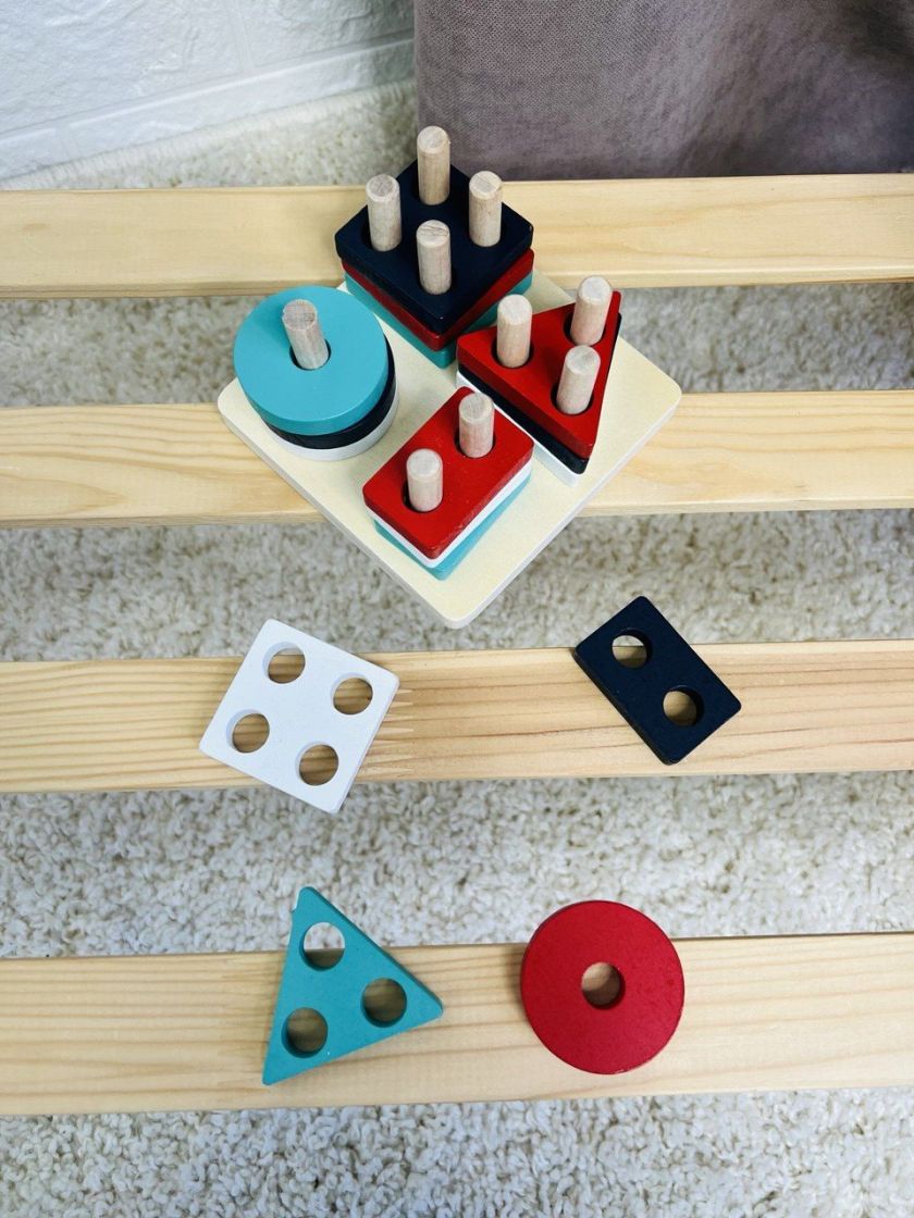 ❤ Дерев'яна логічна гра С 6168, геометричний сорте, 16 деталей (#С61681) ✓ Anna Konvert