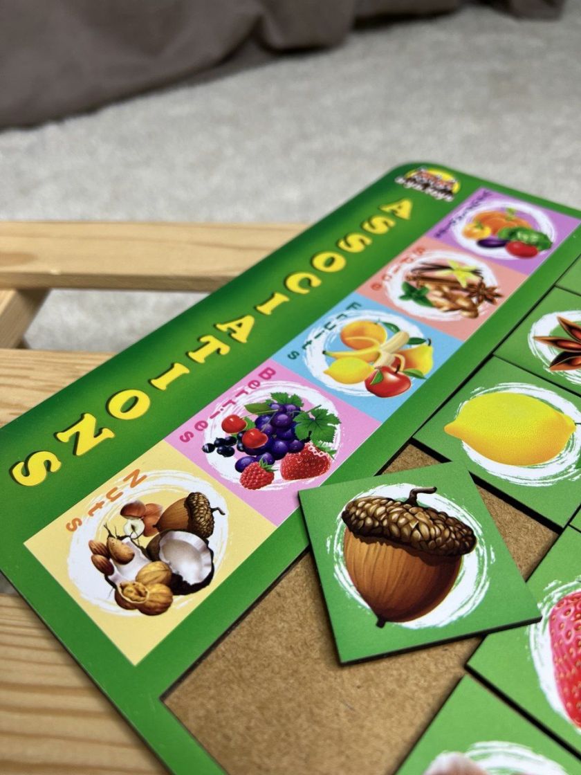 ❤ Сортер дерев'яний: Асоціації Дитяча розвиваюча гра - навчальна. Тип - Горішки (#ПСД134-1) ✓ Anna Konvert