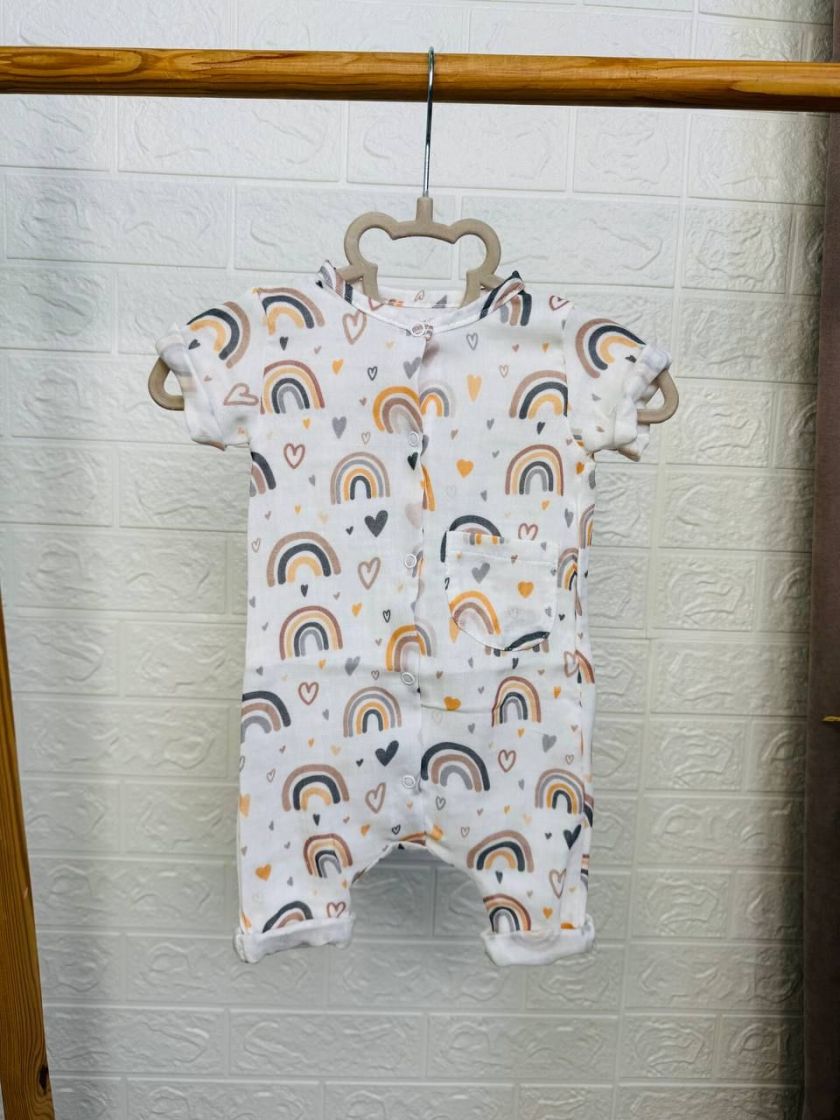 ❤ Чоловічок-пісочник мусліновий. Колір - Веселки беж на молочному. Розмір - 62см (#68364332) ✓ Anna Konvert