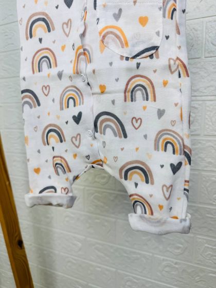 ❤ Чоловічок-пісочник мусліновий. Колір - Веселки беж на молочному. Розмір - 62см (#68364332) ✓ Anna Konvert 2