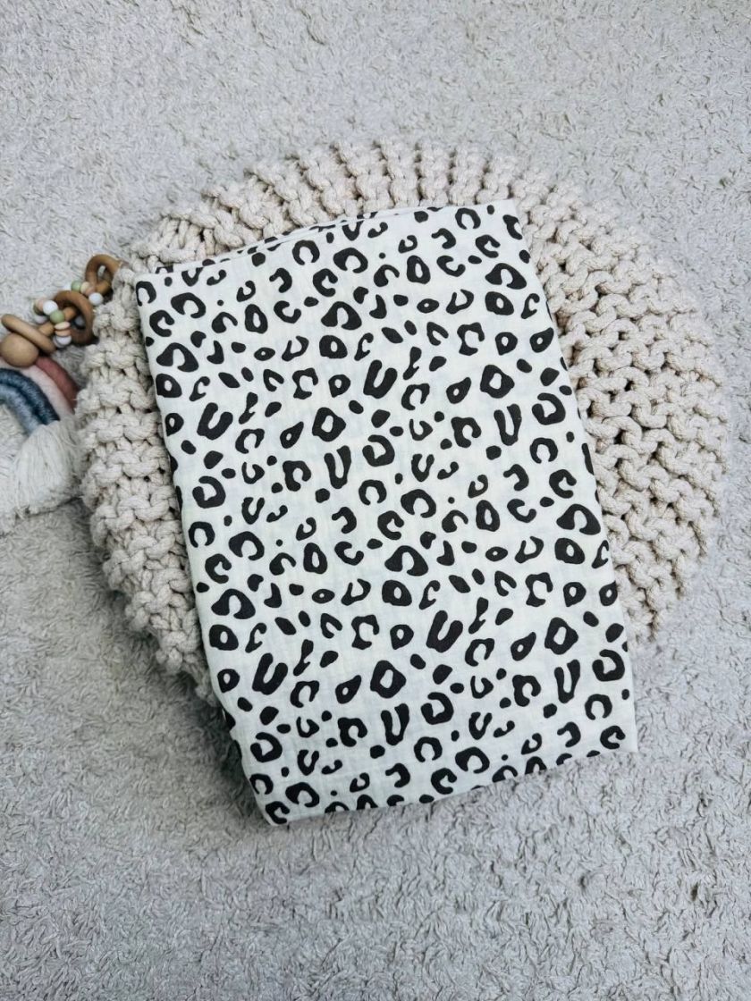 ❤ Пелюшки муслінові чотирьохшарові, жатка. Принт - Лео. Розмір - 90*135см (#53578655) ✓ Anna Konvert