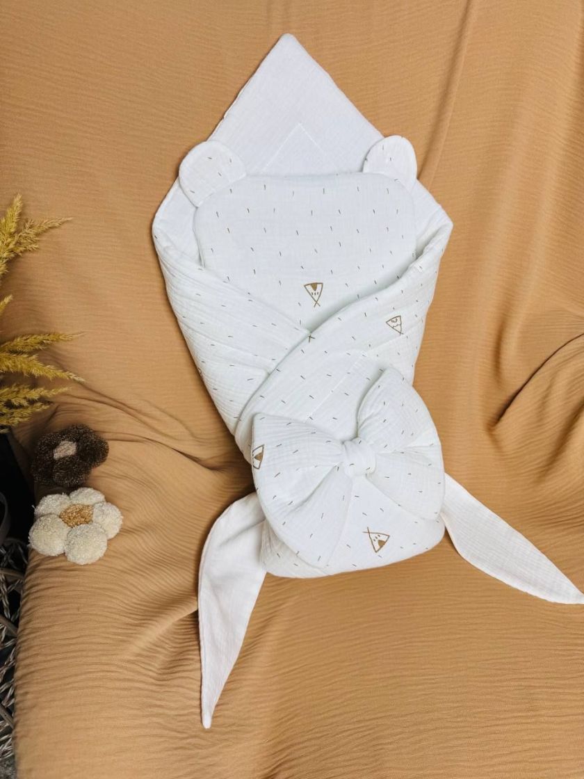 ❤ Мусліновий конверт з подушкою. Принт - Вігвам на молочному (#7113381) ✓ Anna Konvert