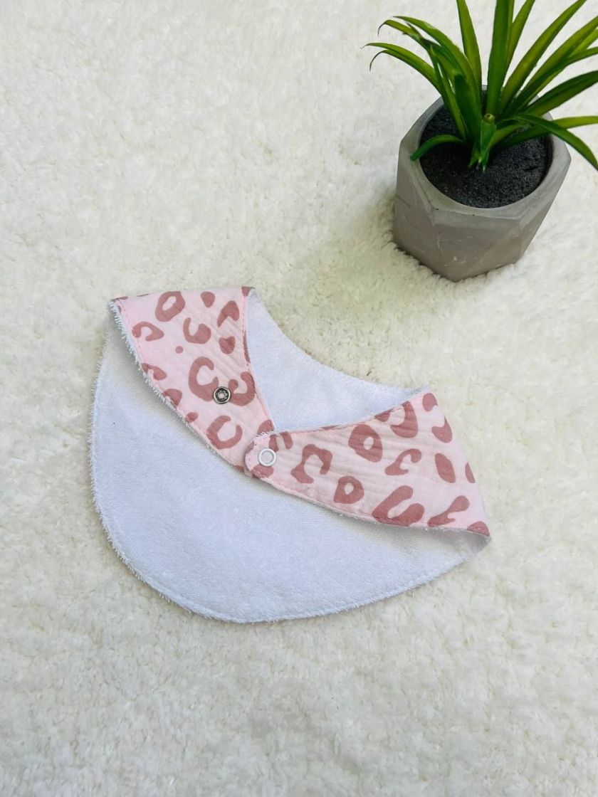 ❤ Слюнявчик, нагрудник мусліновий, непромакаючий. Принт - Леопард на рожевому (#48428615) ✓ Anna Konvert