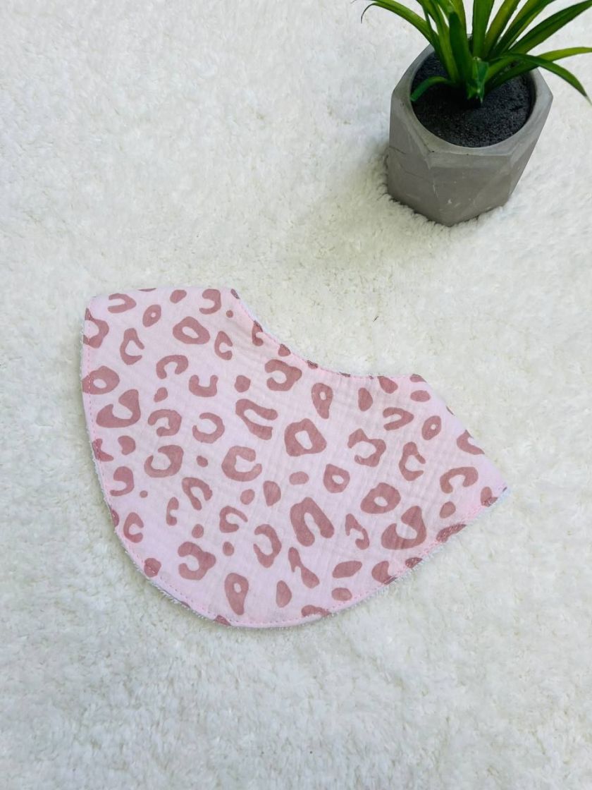 ❤ Слюнявчик, нагрудник мусліновий, непромакаючий. Принт - Леопард на рожевому (#48428615) ✓ Anna Konvert