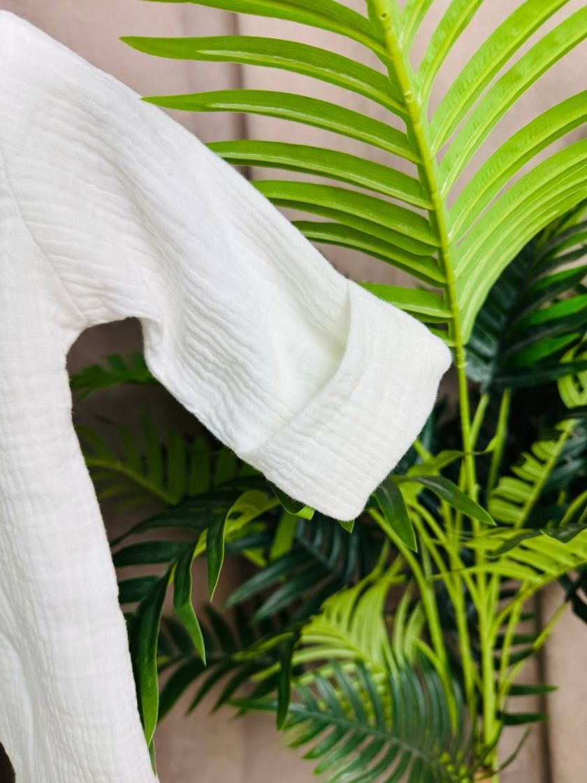 ❤ Мусліновий комбінезон з шапочкою, 0-3місяці. Колір - Молочний (#59801124) ✓ Anna Konvert