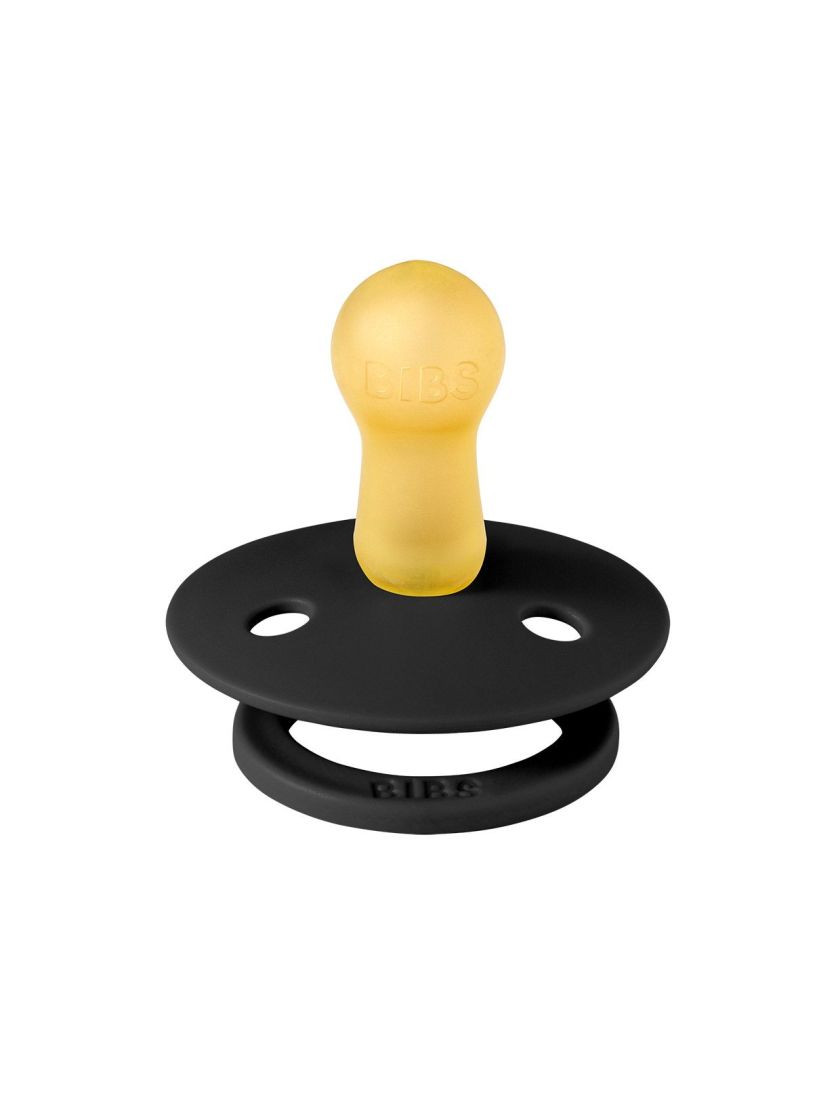 ❤ Соска пустушка BIBS Colour Latex Round (кругла). Колір - Black. Розмір - 0-6 міс (#9295510) ✓ Anna Konvert