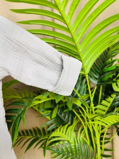 ❤ Мусліновий комбінезон з шапочкою, 0-3місяці. Колір - Сірий (#89256117) ✓ Anna Konvert 2