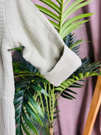 ❤ Мусліновий комбінезон з шапочкою, 0-3місяці. Колір - Хакі (#98752008) ✓ Anna Konvert 2