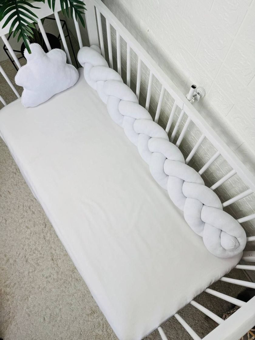 ❤ Бортик велюрова косичка в комплекті з хмаринкою. Колір - Білий (#17051671) ✓ Anna Konvert