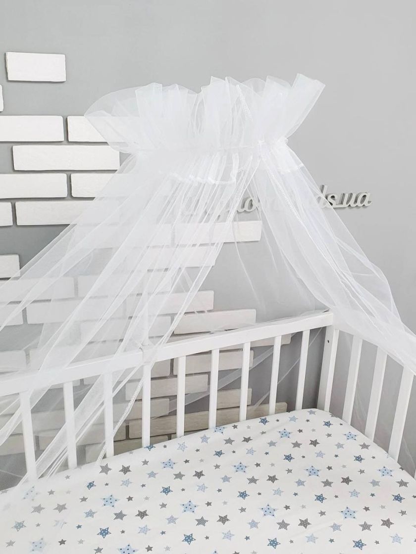 ❤ Балдахин фатиновий, 3,5м з бантиком. Колір - Білий (#28791101) ✓ Anna Konvert