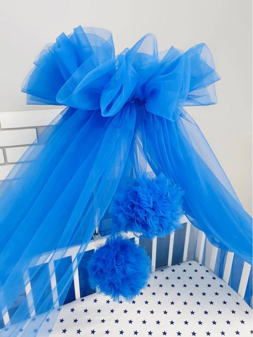 ❤ Балдахин-шатер 9м з помпонами. Колір - Синій (#14195140) ✓ Anna Konvert