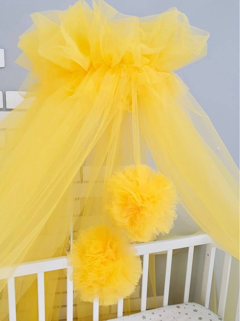❤ Балдахин-шатер 9м з помпонами. Колір - Жовтий (#81857324) ✓ Anna Konvert