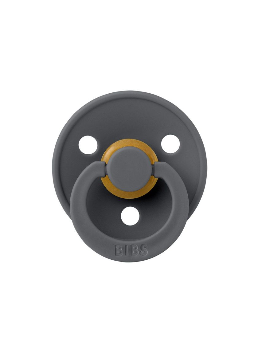 ❤ Соска пустушка BIBS Colour Latex Round (кругла). Колір - Iron. Розмір - 0-6 міс (#34626751) ✓ Anna Konvert