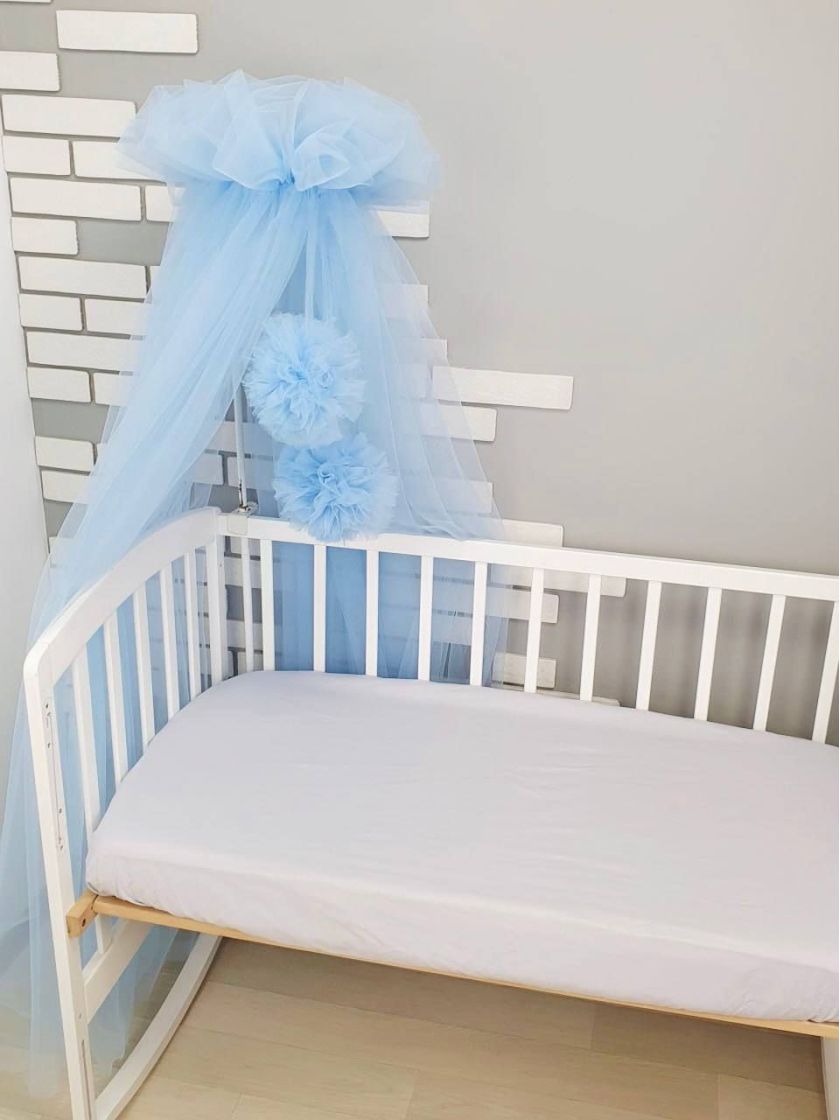 ❤ Балдахин-шатер 9м з помпонами. Колір - Блакитний (#88550019) ✓ Anna Konvert