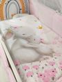 ❤ Набір у ліжко Веселка з суцільними бортиками Elliz. Колір - Рожевий із зайчиками (#68790791) ✓ Anna Konvert