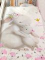 ❤ Набір у ліжко Веселка з суцільними бортиками Elliz. Колір - Рожевий із зайчиками (#68790791) ✓ Anna Konvert