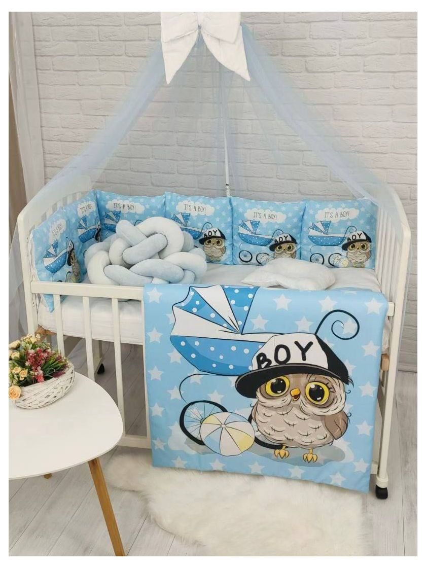 ❤ Набір у ліжко з косою "Принт" Elliz. Колір - Сова хлопчик (#55133614) ✓ Anna Konvert