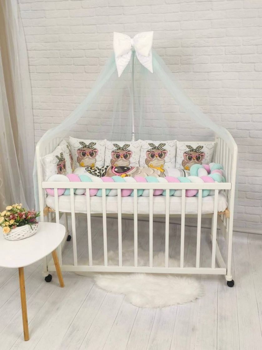 ❤ Набір у ліжко з косою "Принт" Elliz. Колір - Сова в окулярах (#67597185) ✓ Anna Konvert