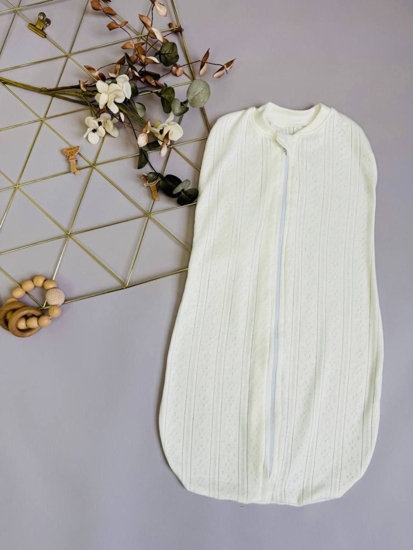 ❤ Пелюшка-кокон, інтерлок, 62р. Принт - Молочний з перфорацією (#88971354) ✓ Anna Konvert