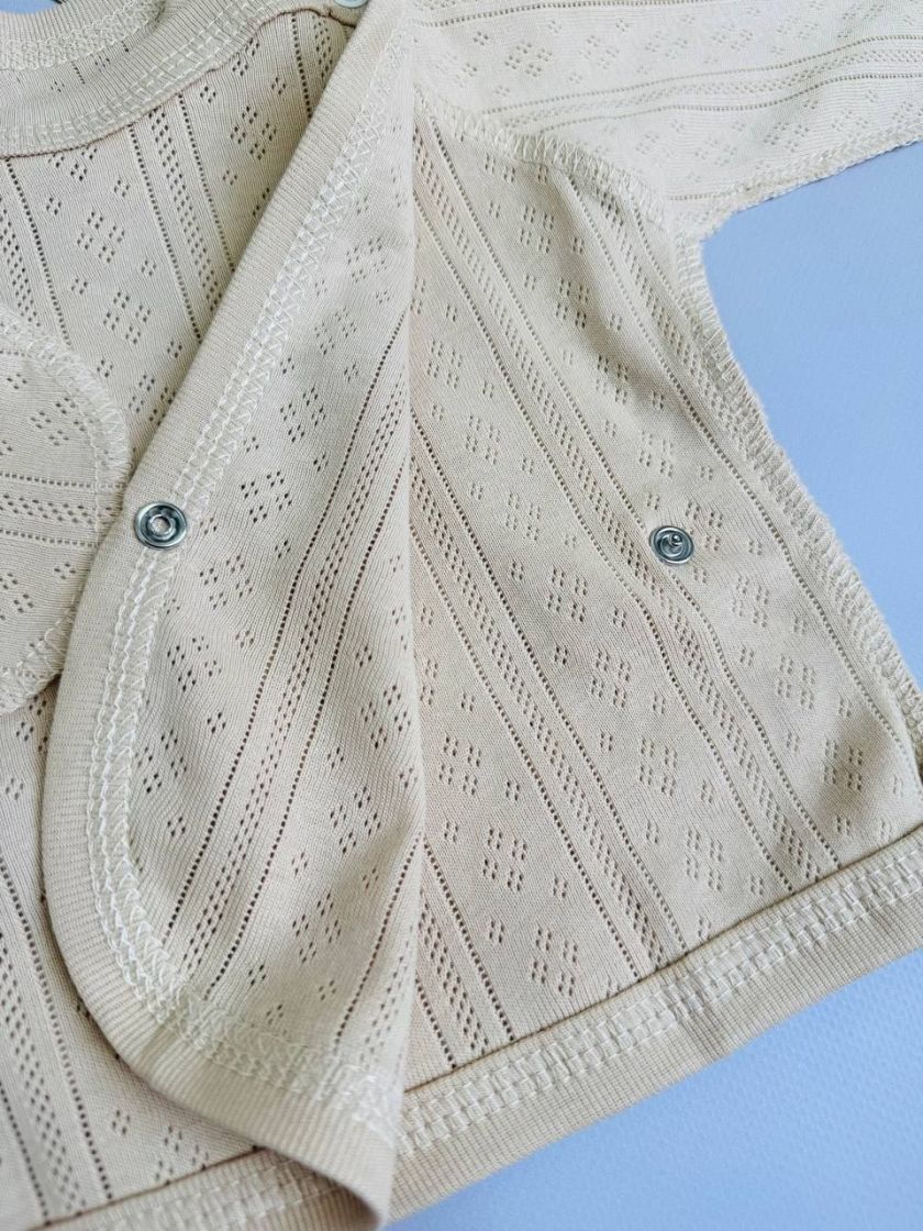 ❤ Комплект 3ка з сорочкою з перфорацією, 56-62р. Колір - Бежевий (#83897582) ✓ Anna Konvert