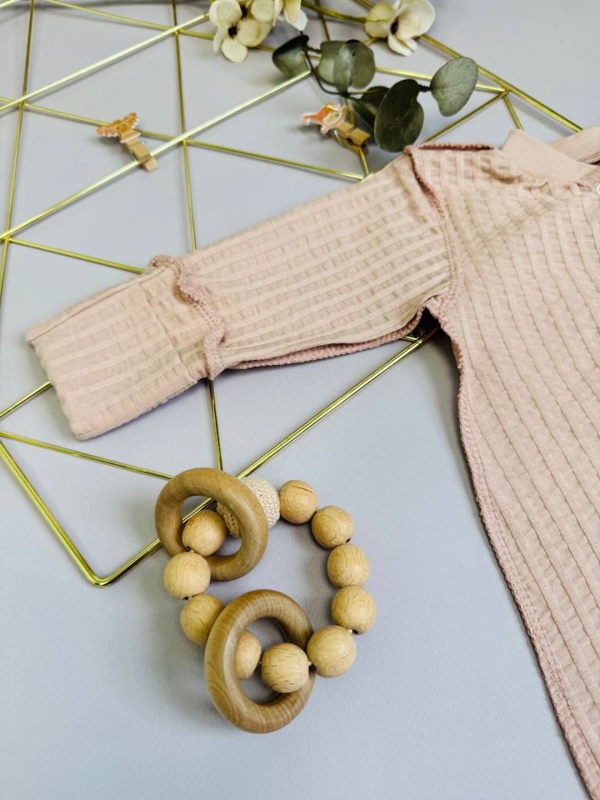 ❤ Чоловічок з перфорацією. Колір - Пудровий Жокард. Розмір - 56-62р (#54566757) ✓ Anna Konvert