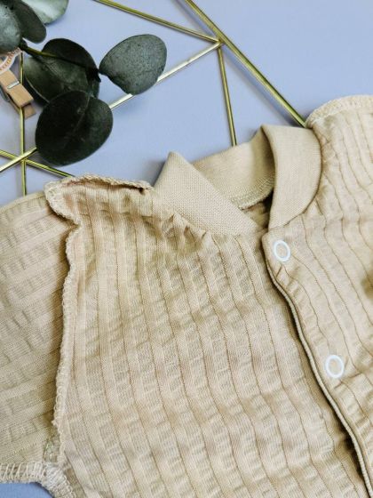 ❤ Чоловічок з перфорацією. Колір - Бежевий Жокард. Розмір - 56-62р (#98978305) ✓ Anna Konvert 2