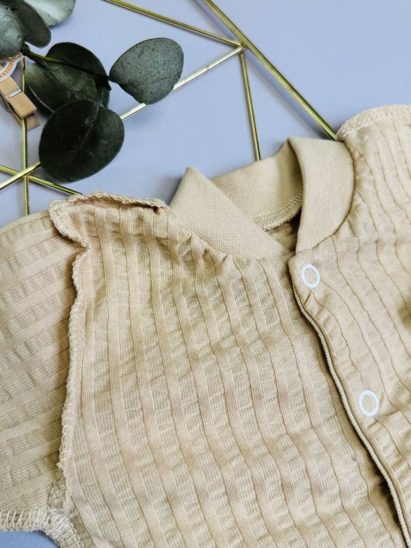 ❤ Чоловічок з перфорацією. Колір - Бежевий Жокард. Розмір - 56-62р (#98978305) ✓ Anna Konvert