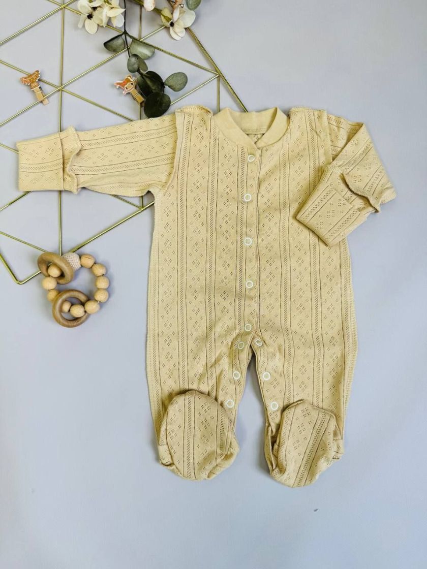 ❤ Чоловічок з перфорацією. Колір - Бежевий. Розмір - 56-62р (#24425423) ✓ Anna Konvert