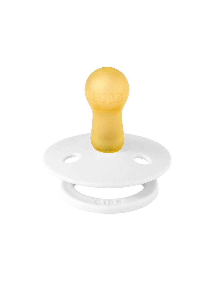 ❤ Соска пустушка BIBS Colour Latex Round (кругла). Колір - White. Розмір - 6-18 міс (#200211) ✓ Anna Konvert