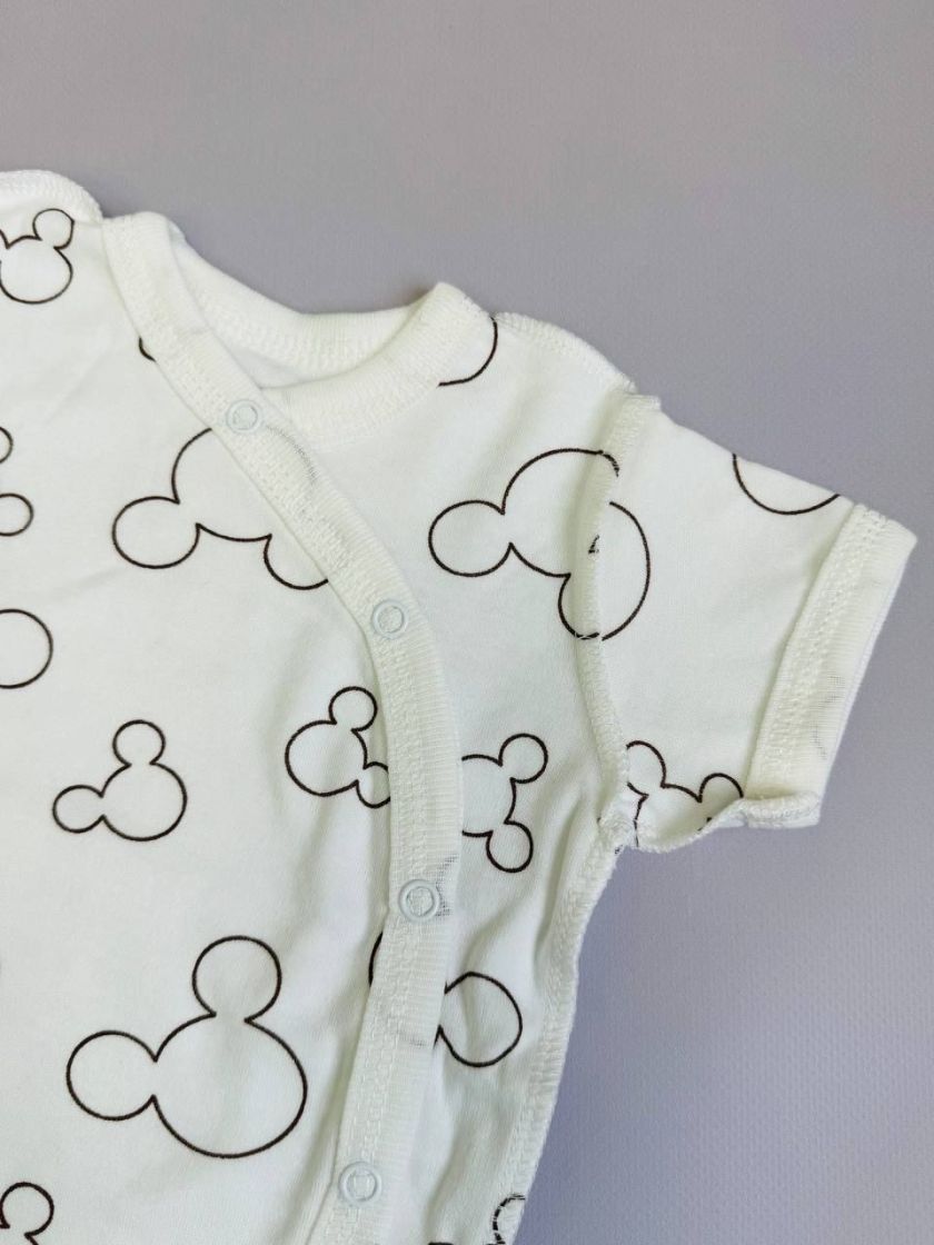 ❤ Комплект 2ка з боді з коротким рукавом інтерлок. Принт - Міккі контур беж. Розмір - 62-68р (#51567167) ✓ Anna Konvert