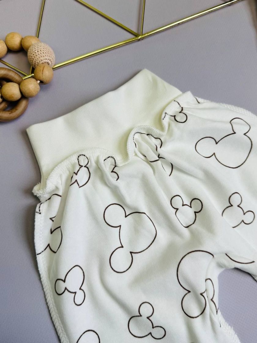 ❤ Комплект 2ка з боді з коротким рукавом інтерлок. Принт - Міккі контур беж. Розмір - 56-62р (#58351139) ✓ Anna Konvert