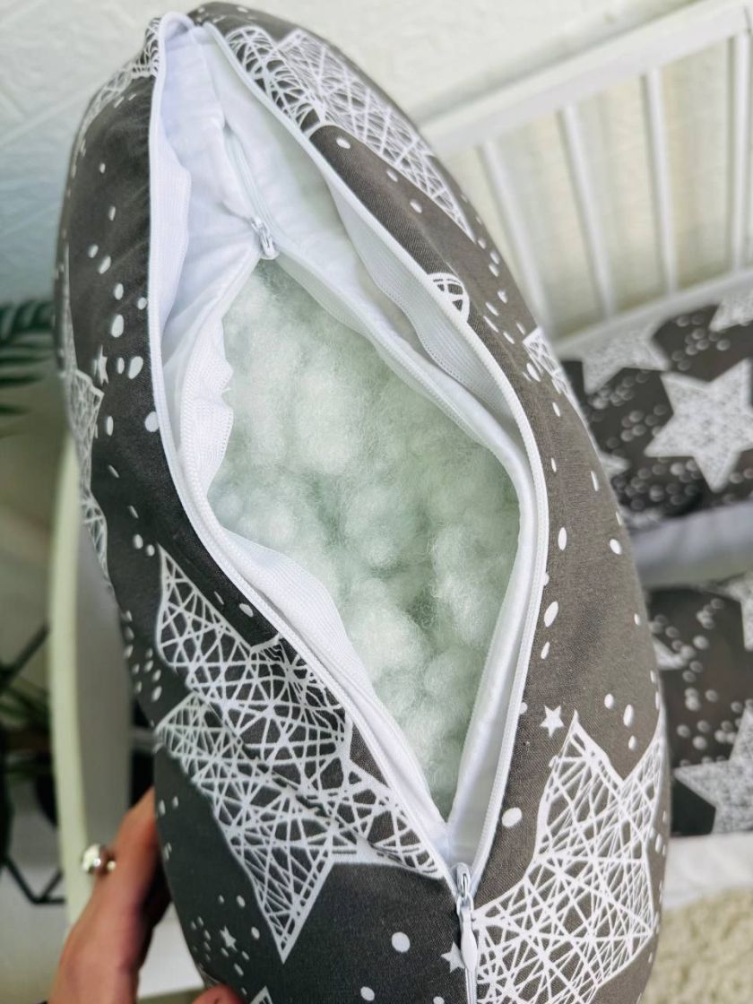 ❤ Подушка для вагітних. Принт - Зірки великі на графітному (#602690) ✓ Anna Konvert